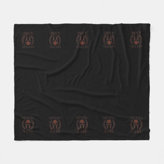 Molon Labe Spartan Warrior Mask Laurels Cast Fleece Deken (Voorkant (Horizontaal))