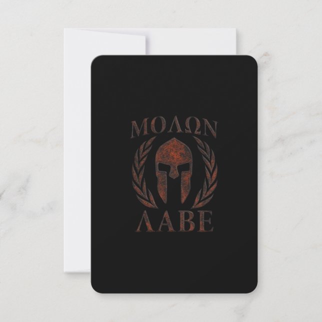 Molon Labe Spartan Warrior Mask Laurels Iron (Voorkant)