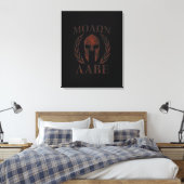 Molon Labe Spartan Warrior Mask Laurels Iron Canvas Afdruk (Insitu (Slaapkamer))