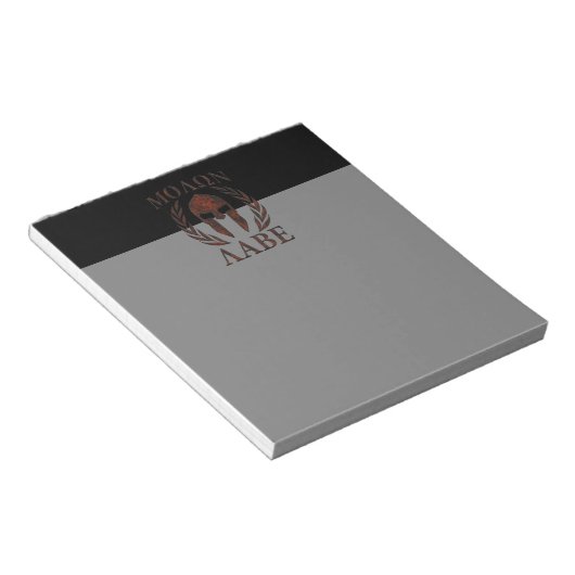 Molon Labe Spartan Warrior Mask Laurels Iron Notitieblok (Schuin)
