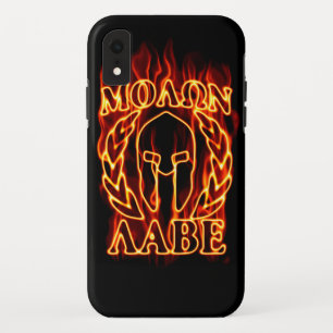 Molon Labe Spartan Warrior on Fire iPhone XR Hoesje