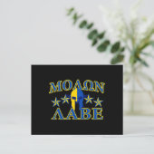 Molon Labe Spartan Warrior Yellow Blue Decor Briefkaart (Staand voorkant)