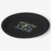 Molon Labe Spartan Warrior Yellow Blue Decor Papieren Bordje (Gekanteld)