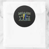 Molon Labe Spartan Warrior Yellow Blue Decor Ronde Sticker (Tas)
