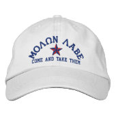 Molon Labe Star Embroidery Geborduurde Pet (Voorkant)