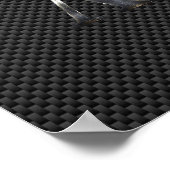 Molon Labe Steel Spartan Helmet op koolstofvezel Poster (Hoek)