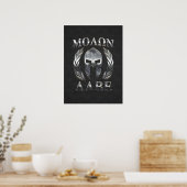 Molon Labe Steel Spartan Helmet op koolstofvezel Poster (Keuken)