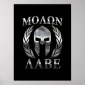 Molon Labe Steel Spartan Helmet Poster (Voorkant)