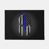 Molon Labe Thin Blue Line Deurmat (Voorkant)