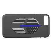 Molon Labe Thin Blue Line Helmet Case-Mate iPhone Case (Achterkant (Horizontaal))