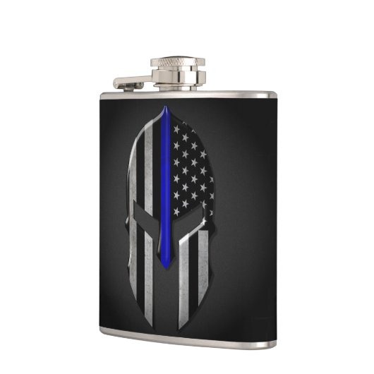 Molon Labe Thin Blue Line Heupfles (Links)