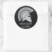 Molon Labe vers01 ronde decal sticker (Tas)