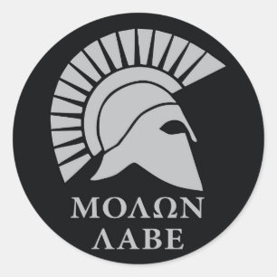 Molon Labe vers01 ronde decal sticker