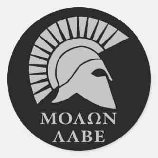Molon Labe vers01 ronde decal sticker