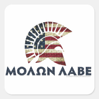 Molon Labe. Vierkante Sticker