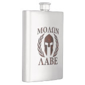 Molon Labe Warrior Laurels Iron Mask Heupfles (Rechts)