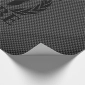 Molon Labe Warrior Laurels op zwarte koolstof Cadeaupapier (Hoek)