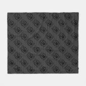 Molon Labe Warrior Laurels op zwarte koolstof Fleece Deken (Voorkant (Horizontaal))