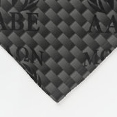 Molon Labe Warrior Laurels op zwarte koolstof Fleece Deken (Hoek)