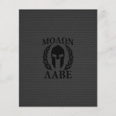 Molon Labe Warrior Laurels op zwarte koolstof Flyer (Voorkant)