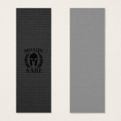 Molon Labe Warrior Laurels op zwarte koolstof Mini Visitekaartjes (Voorkant /achterkant)