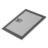 Molon Labe Warrior Laurels op zwarte koolstof Notitieblok (Schuin)