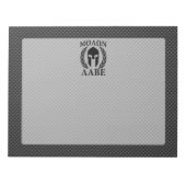 Molon Labe Warrior Laurels op zwarte koolstof Notitieblok (Voorkant)