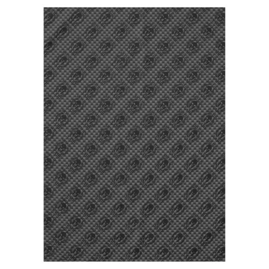 Molon Labe Warrior Laurels op zwarte koolstof Tafelkleed (Voorkant)