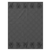 Molon Labe Warrior Laurels op zwarte koolstof Tafelkleed (Voorkant)