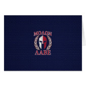 Molon Labe Warrior Mask Blue Carbon Fiber Print (Voorkant Horizontaal)