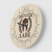 Molon Labe Warrior Mask Laurels Dial Grote Klok (Hoek)