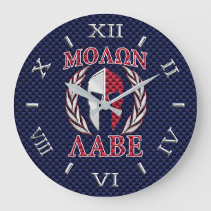 Molon Labe Warrior Mask Laurels Dial Grote Klok