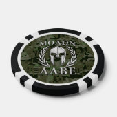 Molon Labe Warrior Mask Laurels in Chrome Poker Chips (Enkel)