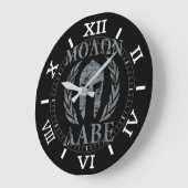 Molon Labe Warrior Mask Laurels on Black Dial Grote Klok (Hoek)