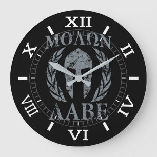 Molon Labe Warrior Mask Laurels on Black Dial Grote Klok