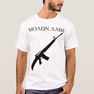 MOLON LABE! (zwarte grafische kaart) T-shirt