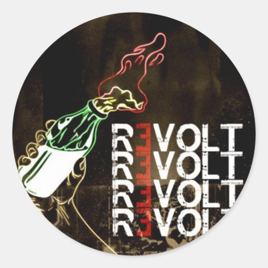 Molotov-Sticker Ronde Sticker (Voorkant)