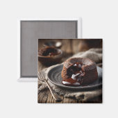Molten Chocolate Lava Dessert Art Magneet (Voorkant / Achterkant)