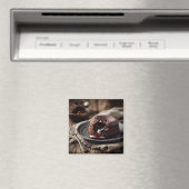 Molten Chocolate Lava Dessert Art Magneet (Insitu (Vaatwasser))