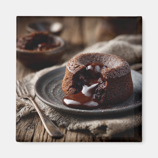 Molten Chocolate Lava Dessert Art Magneet (Voorkant)