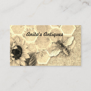 Molten Gold  bijen Honeycomb Pattern Visitekaartje