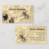 Molten Gold  bijen Honeycomb Pattern Visitekaartje (Voorkant / Achterkant)