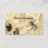 Molten Gold  bijen Honeycomb Pattern Visitekaartje (Voorkant)