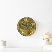 Molten "Gold" printmuur Ronde Klok (Huis)