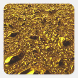 Molten Gold Vierkante Sticker
