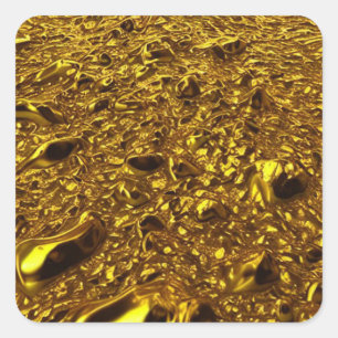 Molten Gold Vierkante Sticker