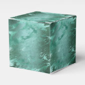 Molten Jade | Emerald Green Luxury Marble Bedankdoosjes (Voorkant Zijde)