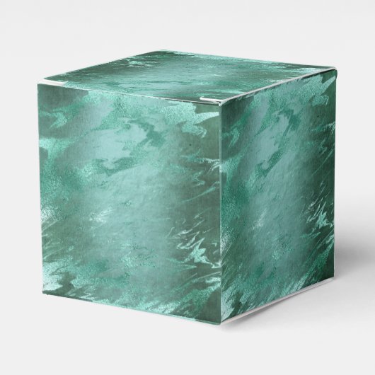 Molten Jade | Emerald Green Luxury Marble Bedankdoosjes (Voorkant Zijde)