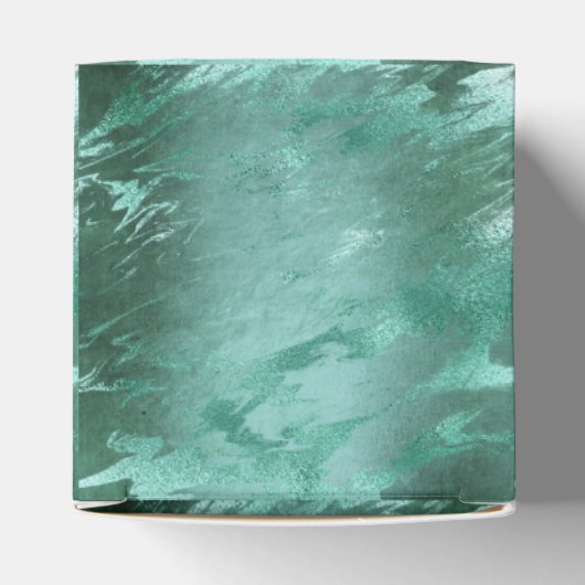 Molten Jade | Emerald Green Luxury Marble Bedankdoosjes (Bovenkant)