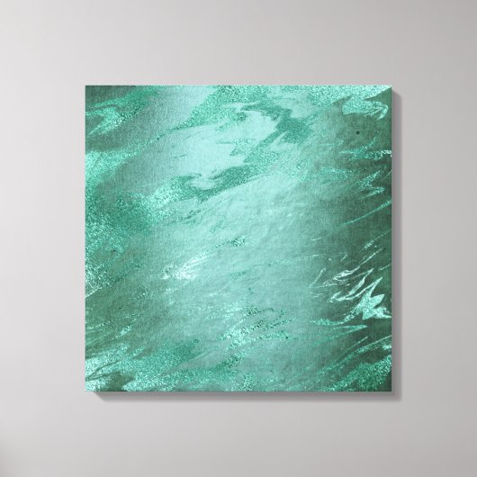Molten Jade | Emerald Green Luxury Marble Canvas Afdruk (Voorkant)